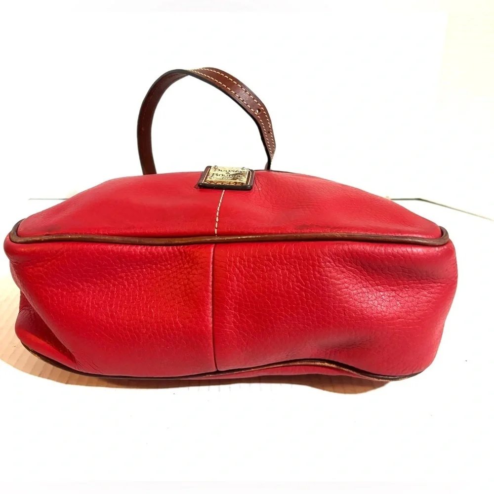 Dooney & Bourke Red and Brown Leather Hobo Bag